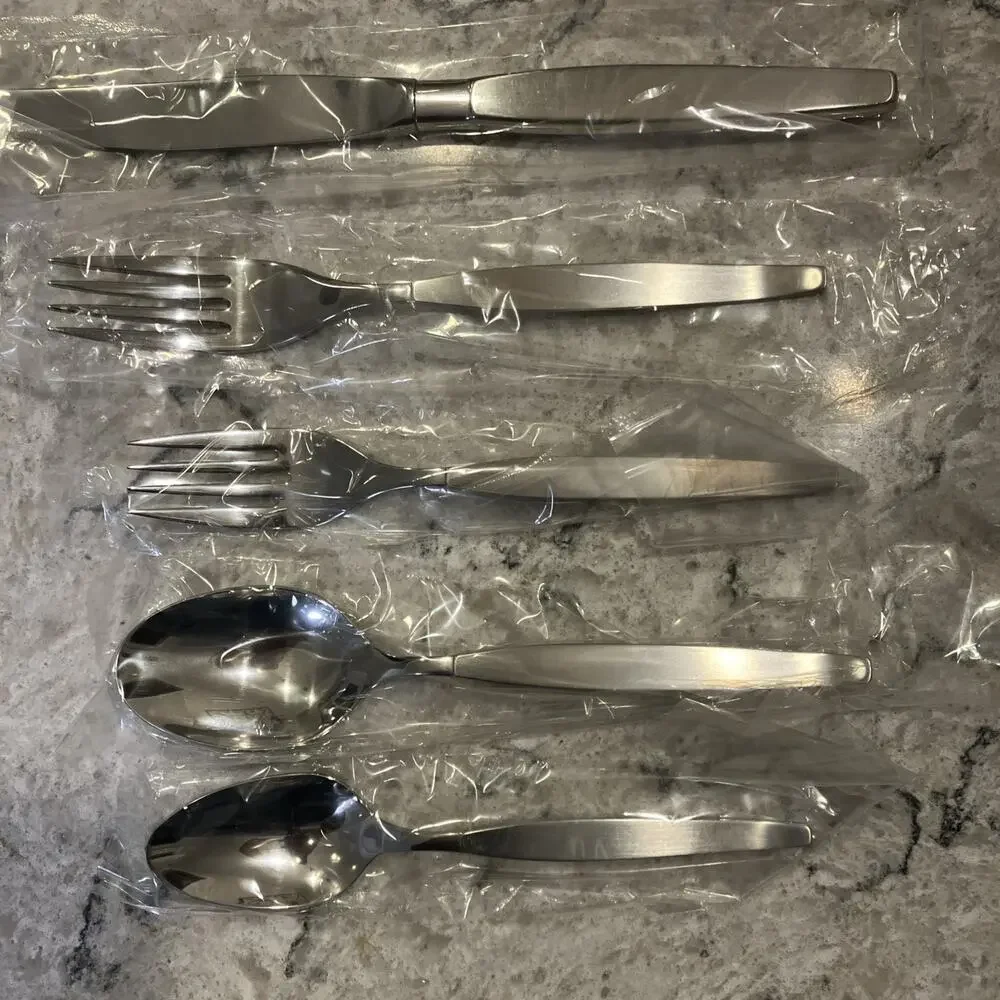 Oneida FROSTFIRE 5 Piece Place Setting Stainless Steel Flatware USA 6 AVAILABLE